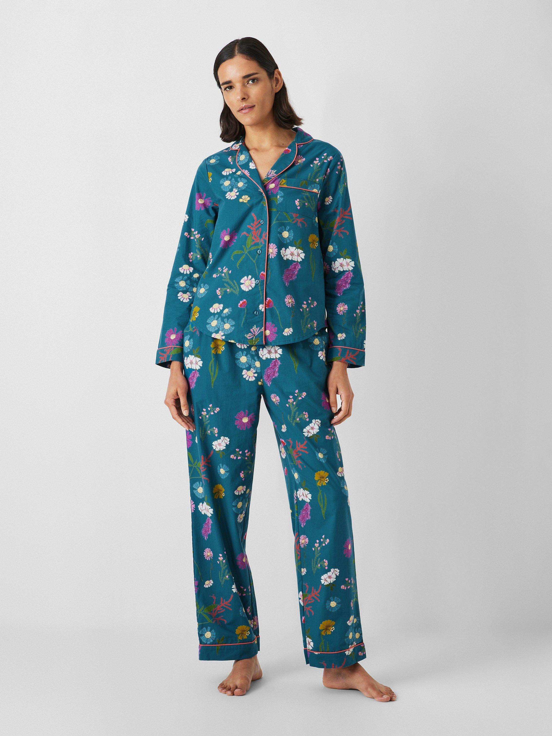 Their Nibs Winter Flower Shirt Pyjama Set, Blue
