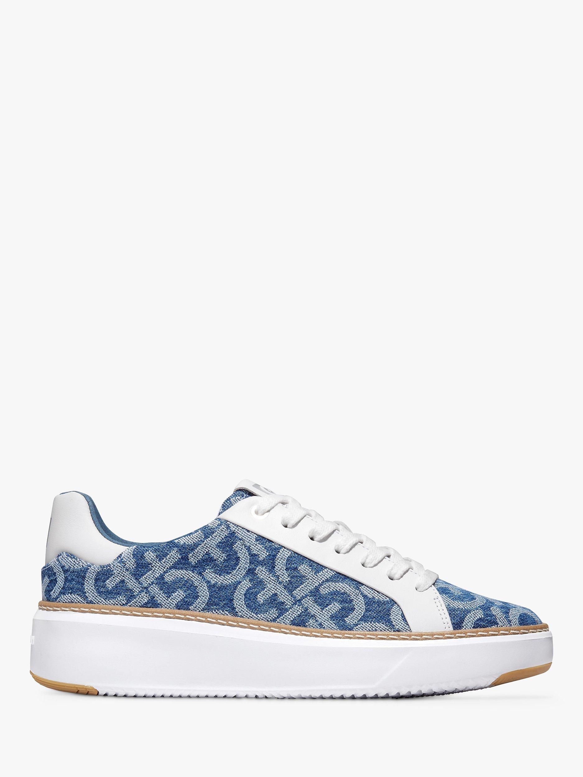 Cole Haan GrandPro Top Spin Monogram Court Trainers, Blue Denim