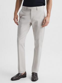 Reiss Eastbury Slim Fit Cotton Blend Chino Trousers, Stone