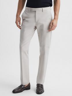 Reiss Eastbury Slim Fit Cotton Blend Chino Trousers - view 2, Stone