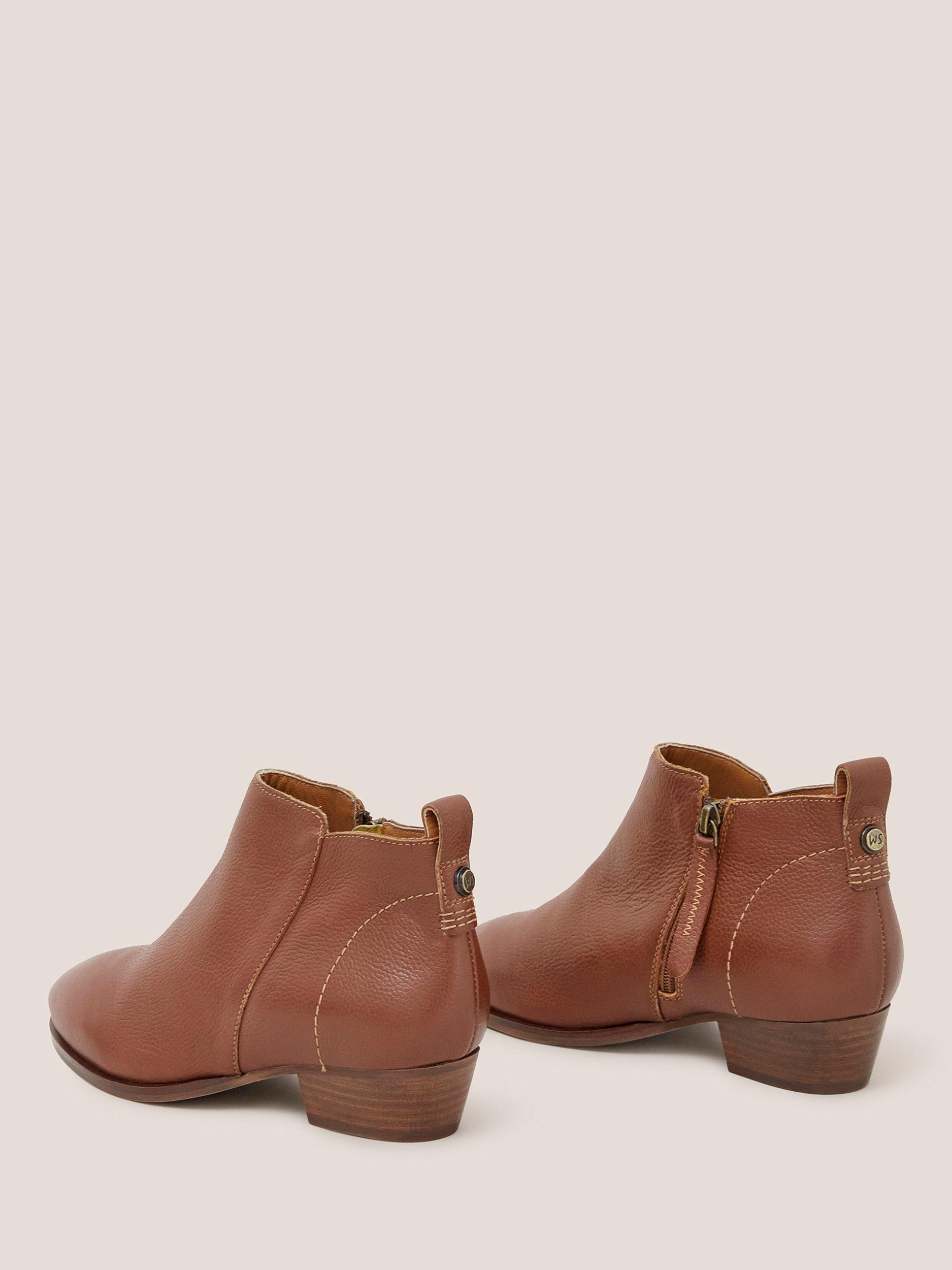 Product image 4 of 4, which shows White Stuff Willow Leather Ankle Boots, Dark Tan, 6.5