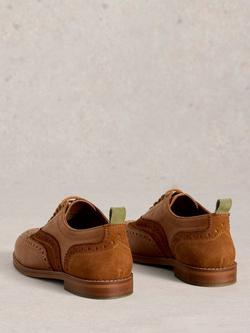 White Stuff Leather Lace Up Brogues, Dark Tan - view 2, Dark Tan