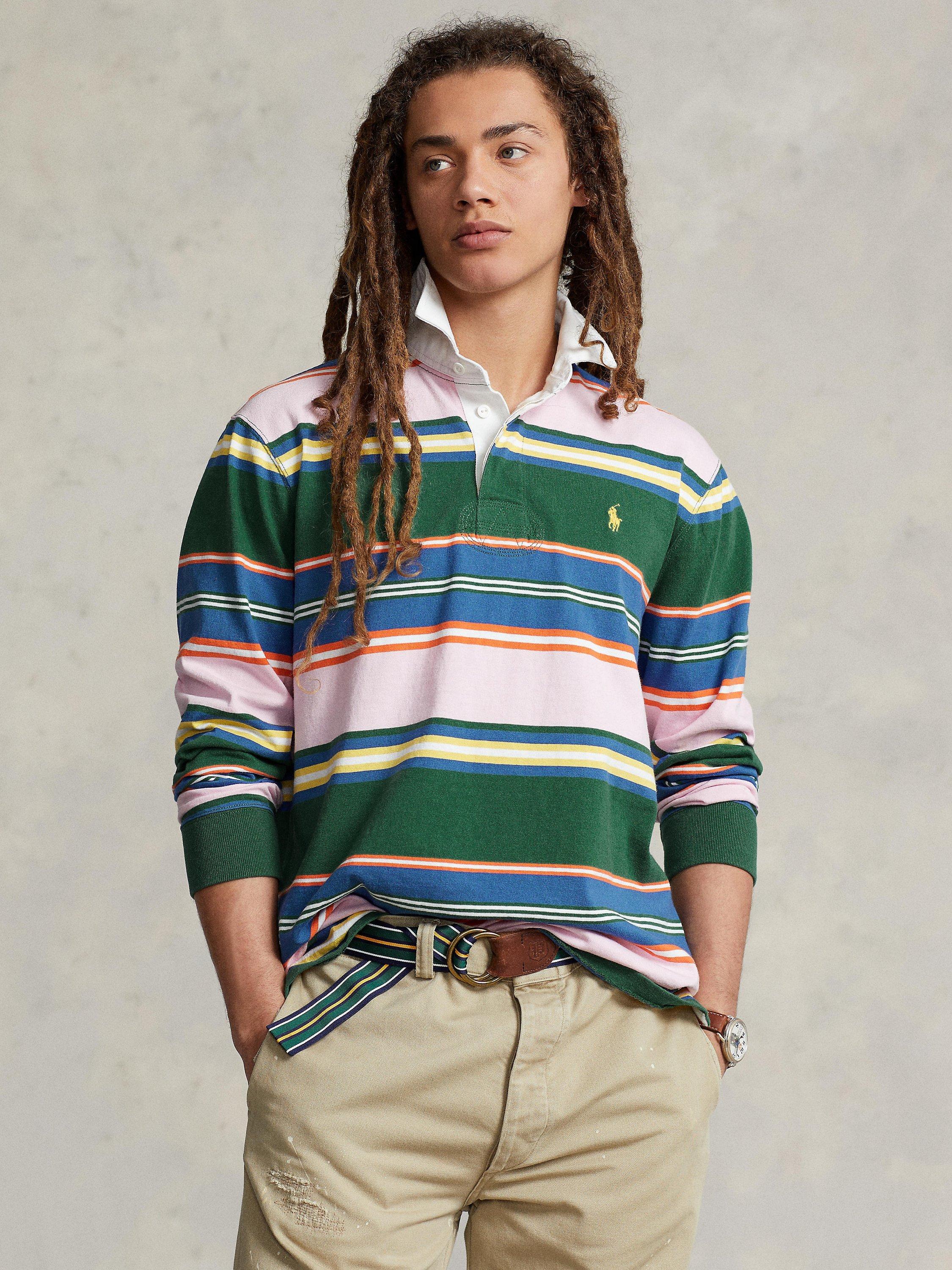 Polo Ralph Lauren Iconic Rugby Stripe Polo Shirt, Multi
