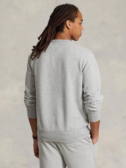 Polo Ralph Lauren Crew Neck Cotton Blend Jumper - view 2, Grey