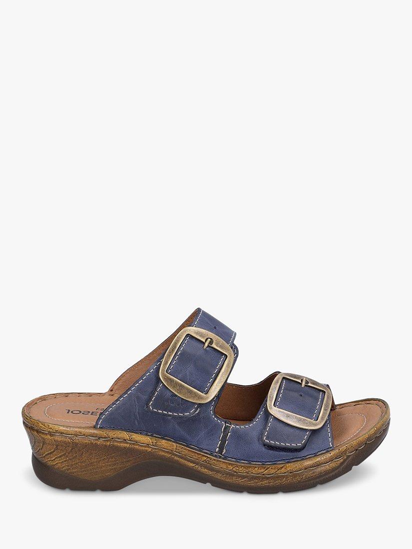 Josef Seibel Catalonia 76 Leather Strap Sandals, Blue