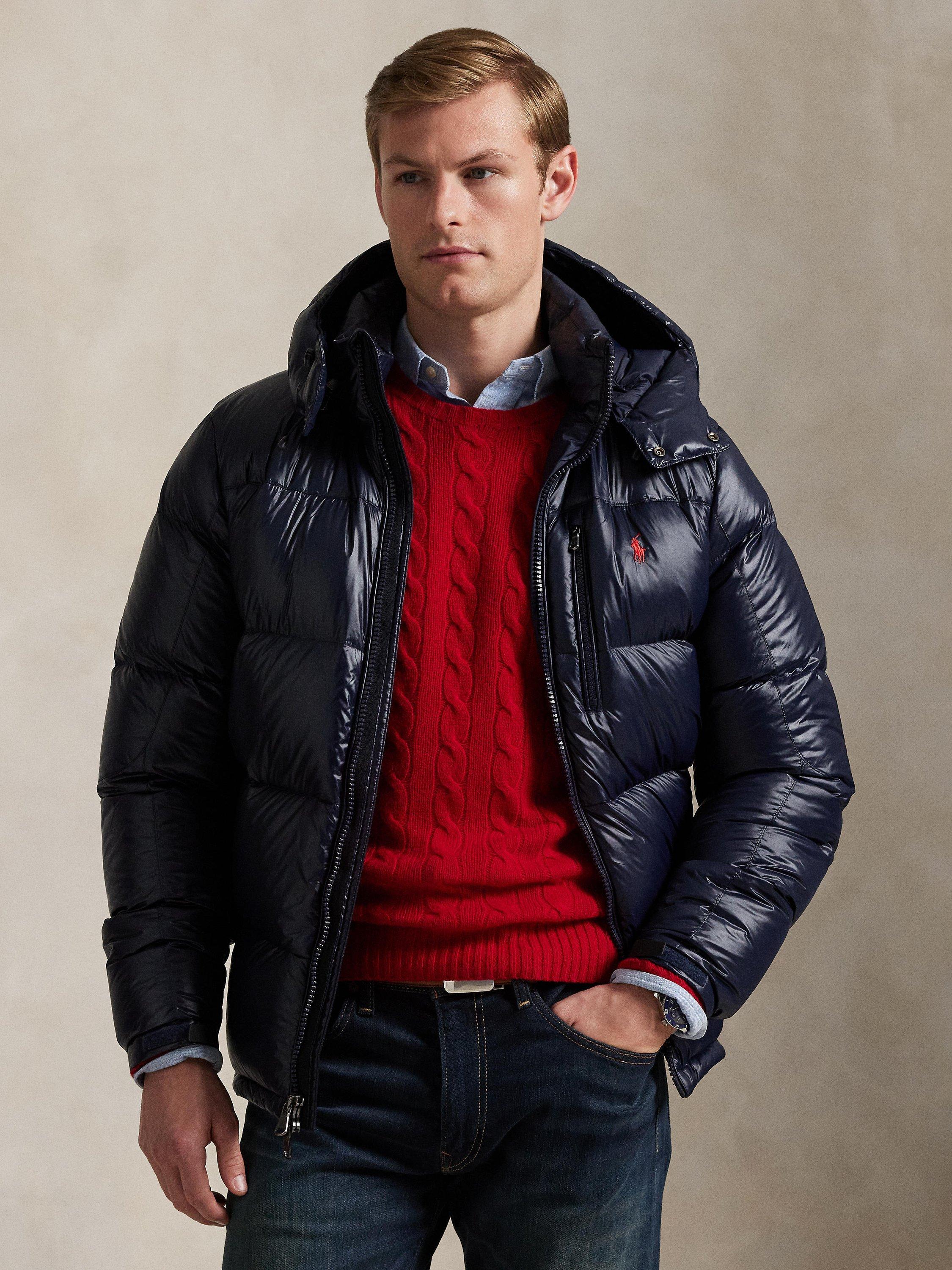 Product image 5 of 7, which shows Polo Ralph Lauren Iconic Cable Knit Jumper, Red, XL