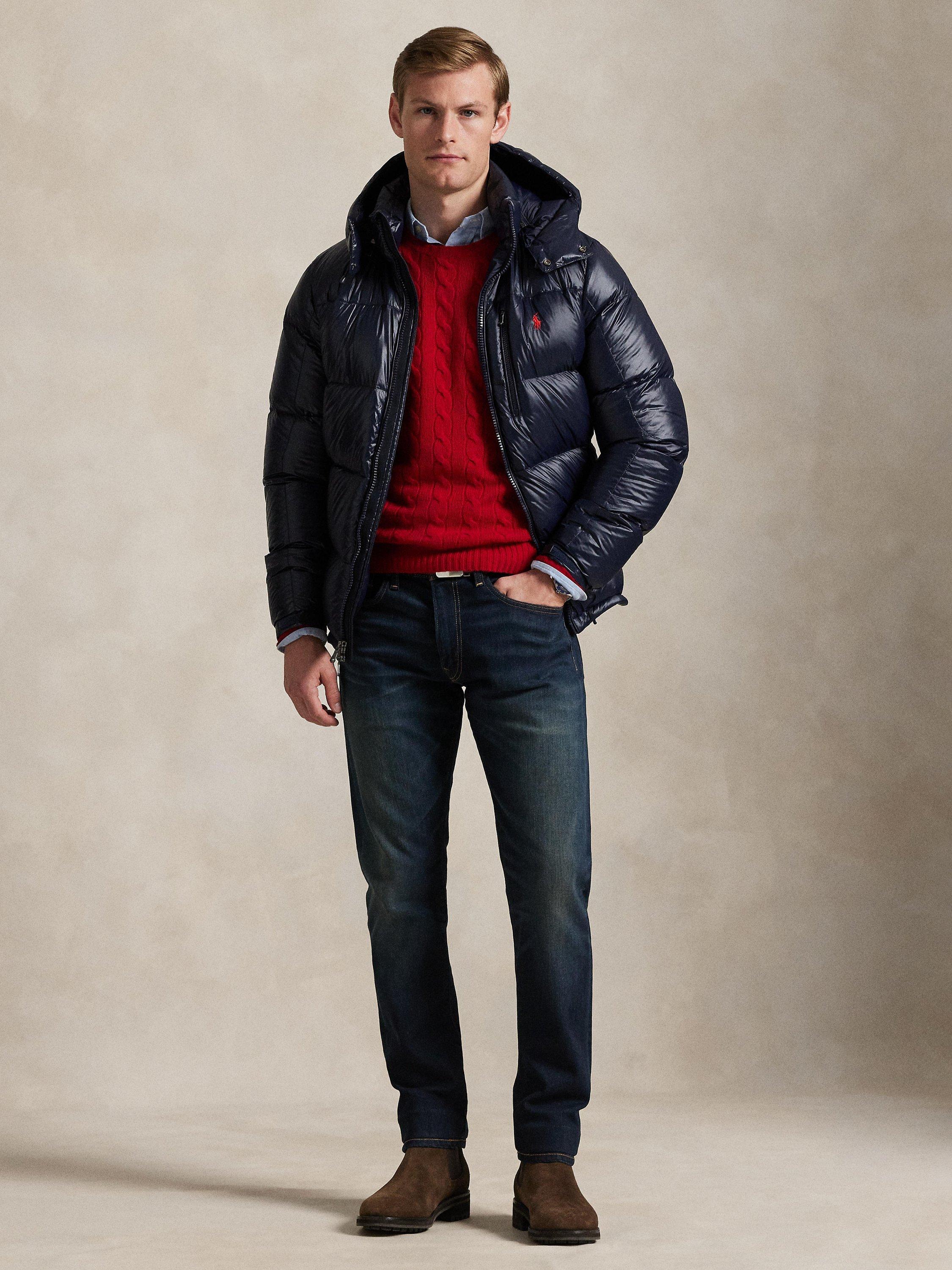 Product image 6 of 7, which shows Polo Ralph Lauren Iconic Cable Knit Jumper, Red, XL