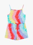 Angels by Accessorize Kids' Rainbow Tie Dye Playsuit, Multi