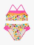 Angels by Accessorize Kids' Fruit Print Ruffle Detail Bikini, Multi