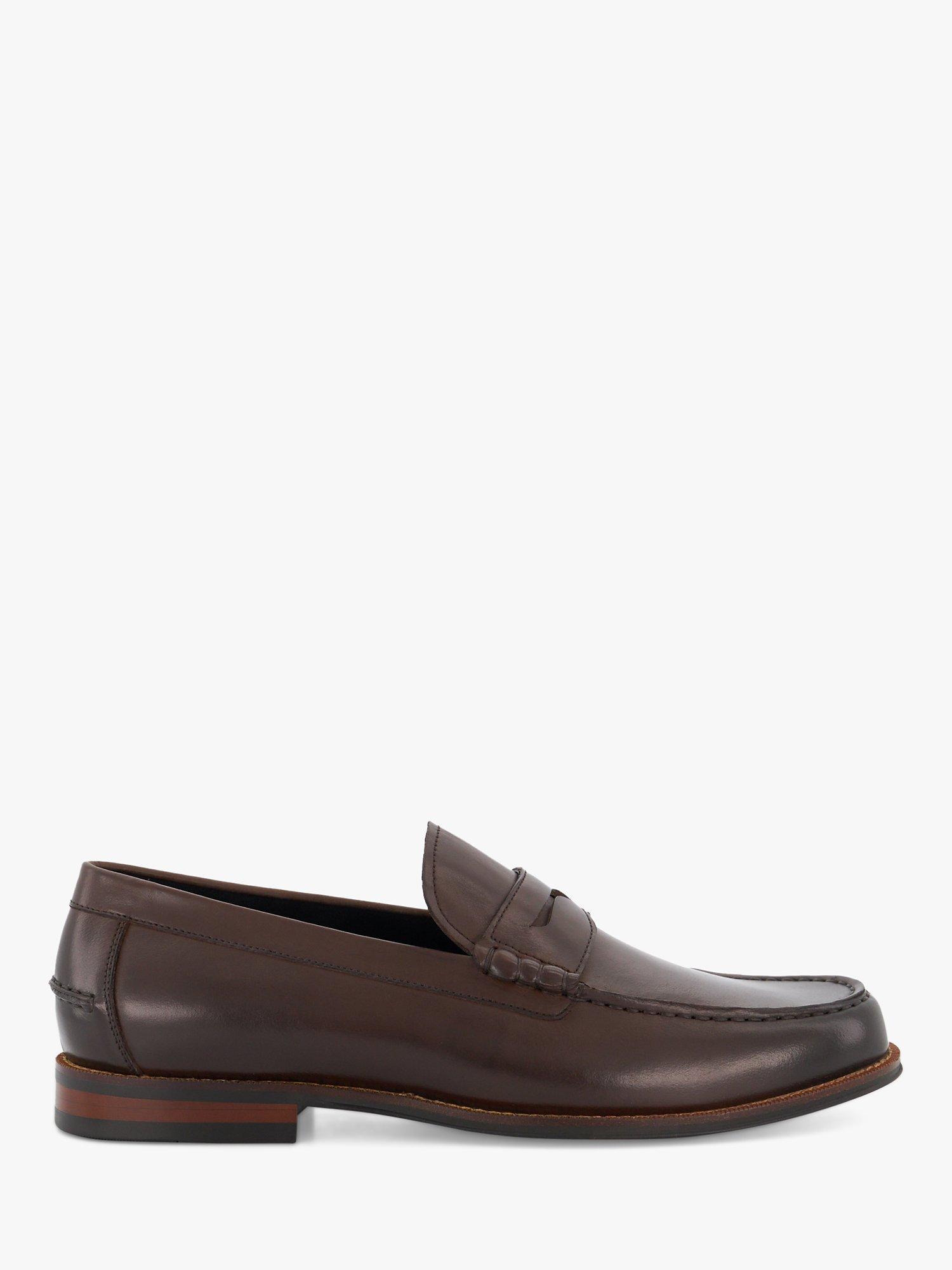 Dune London Samson Leather Penny Loafer, Brown