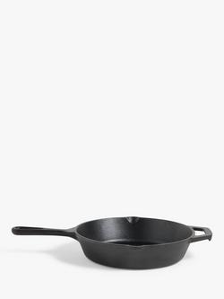 John Lewis Cast Iron Frying Pan, Black