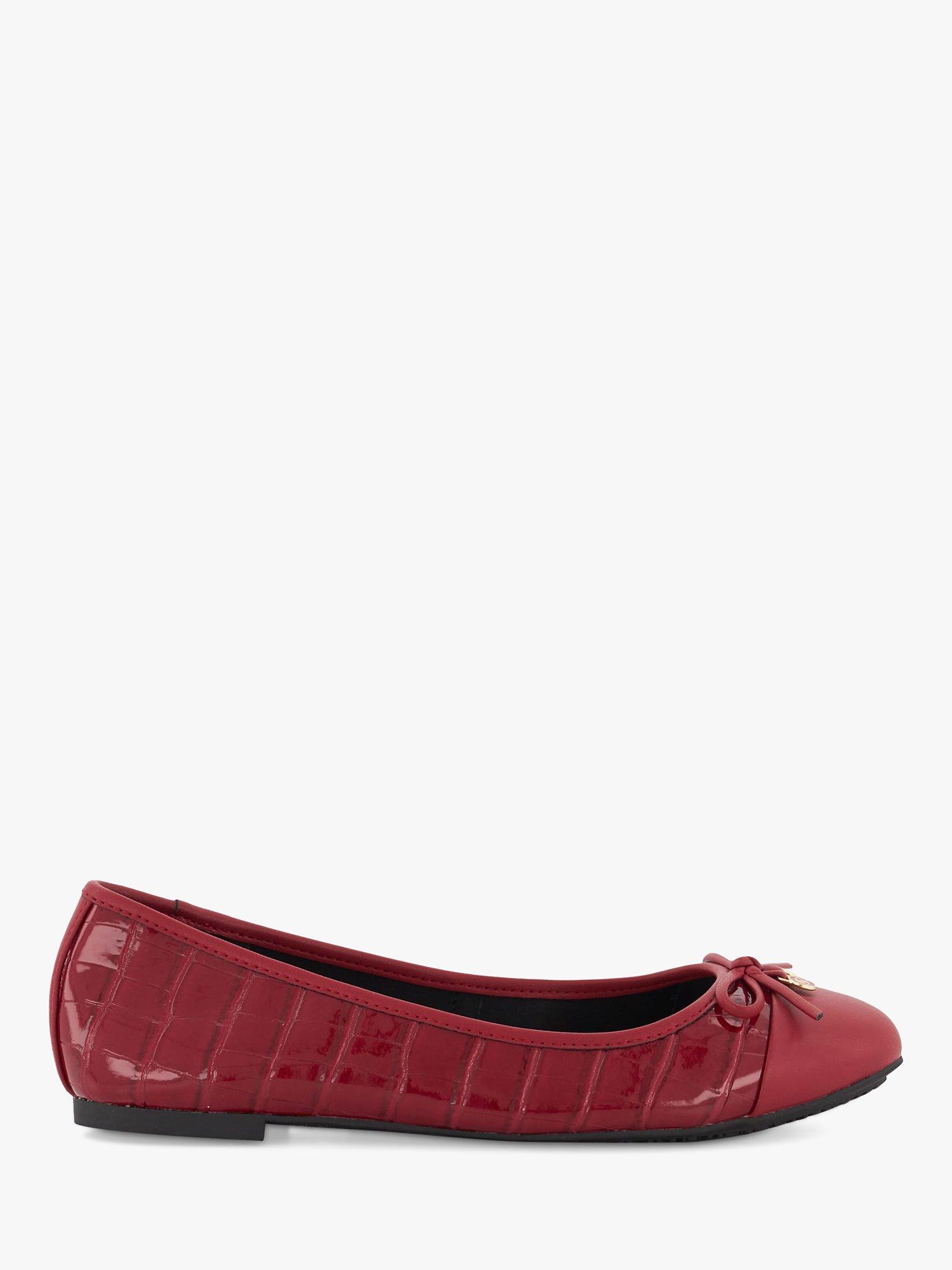 Dune Hallo Flat Pumps, Red, 6