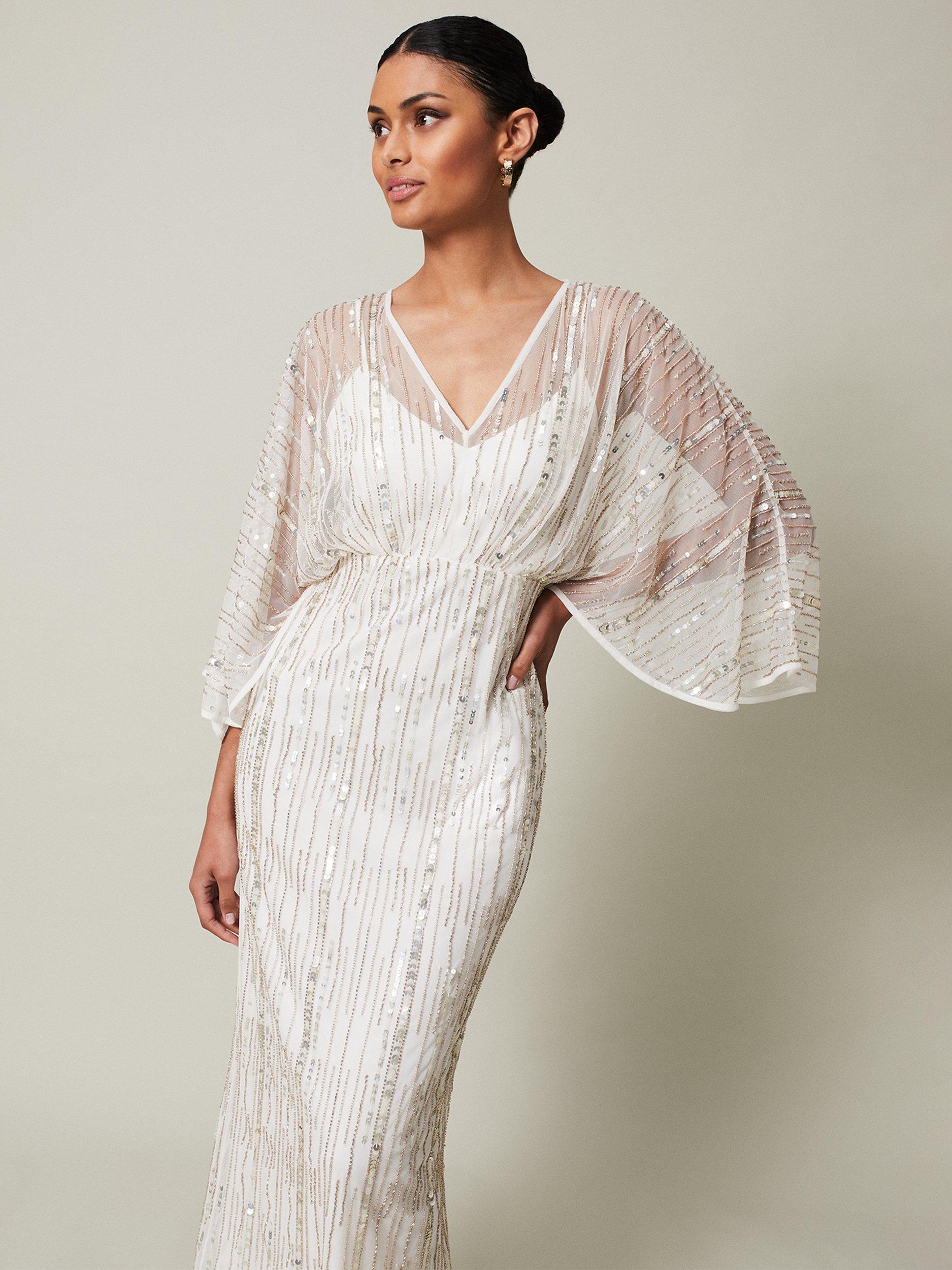Phase Eight Melanie Embellished Dress, Ivory, 8