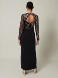 Phase Eight Collection 8 Jacinta Sequin Jersey Maxi Dress, Black/Gold