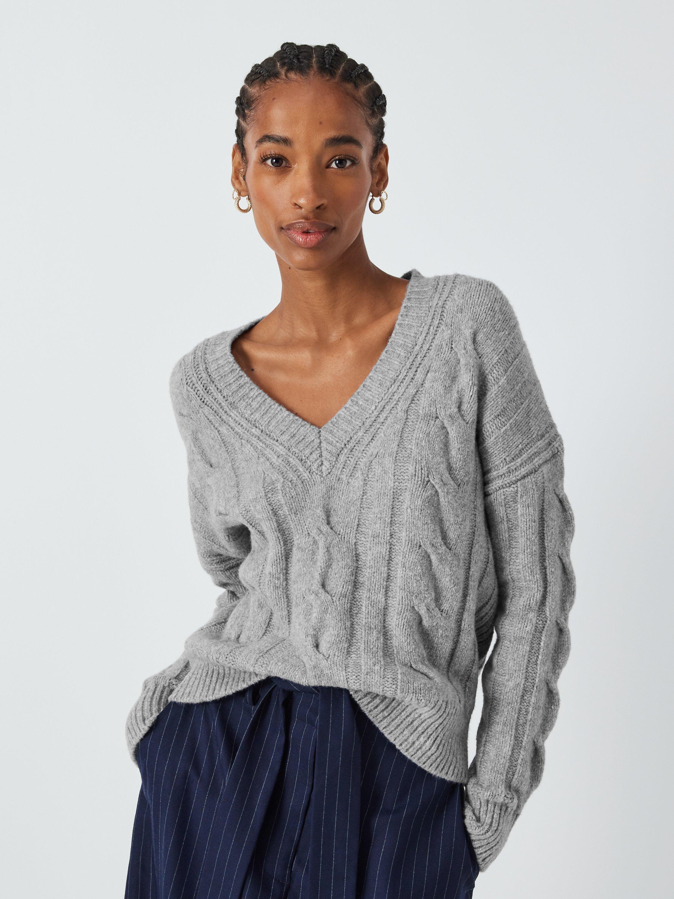 John Lewis Soft Cable Knit V-Neck Jumper
