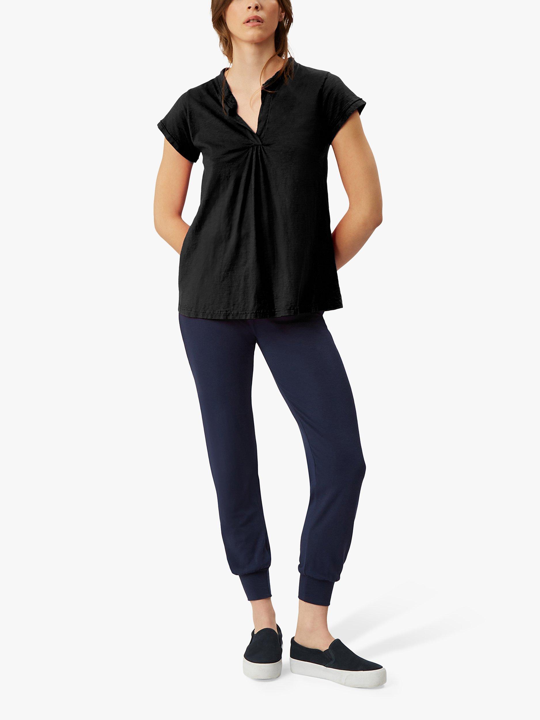 James Lakeland Mandarin Collar T-Shirt, Black
