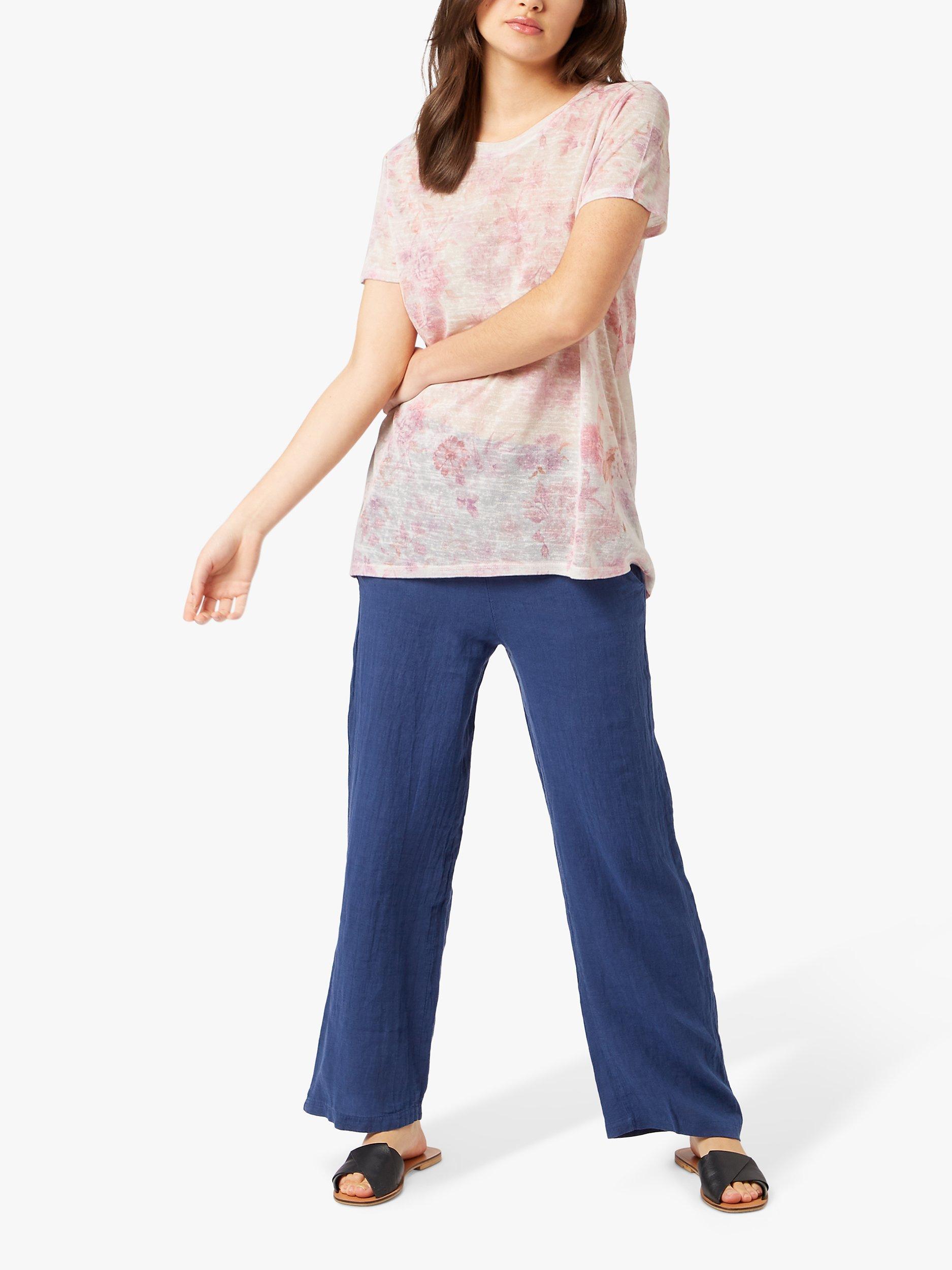 James Lakeland Floral Print Short Sleeve T-Shirt, Pink