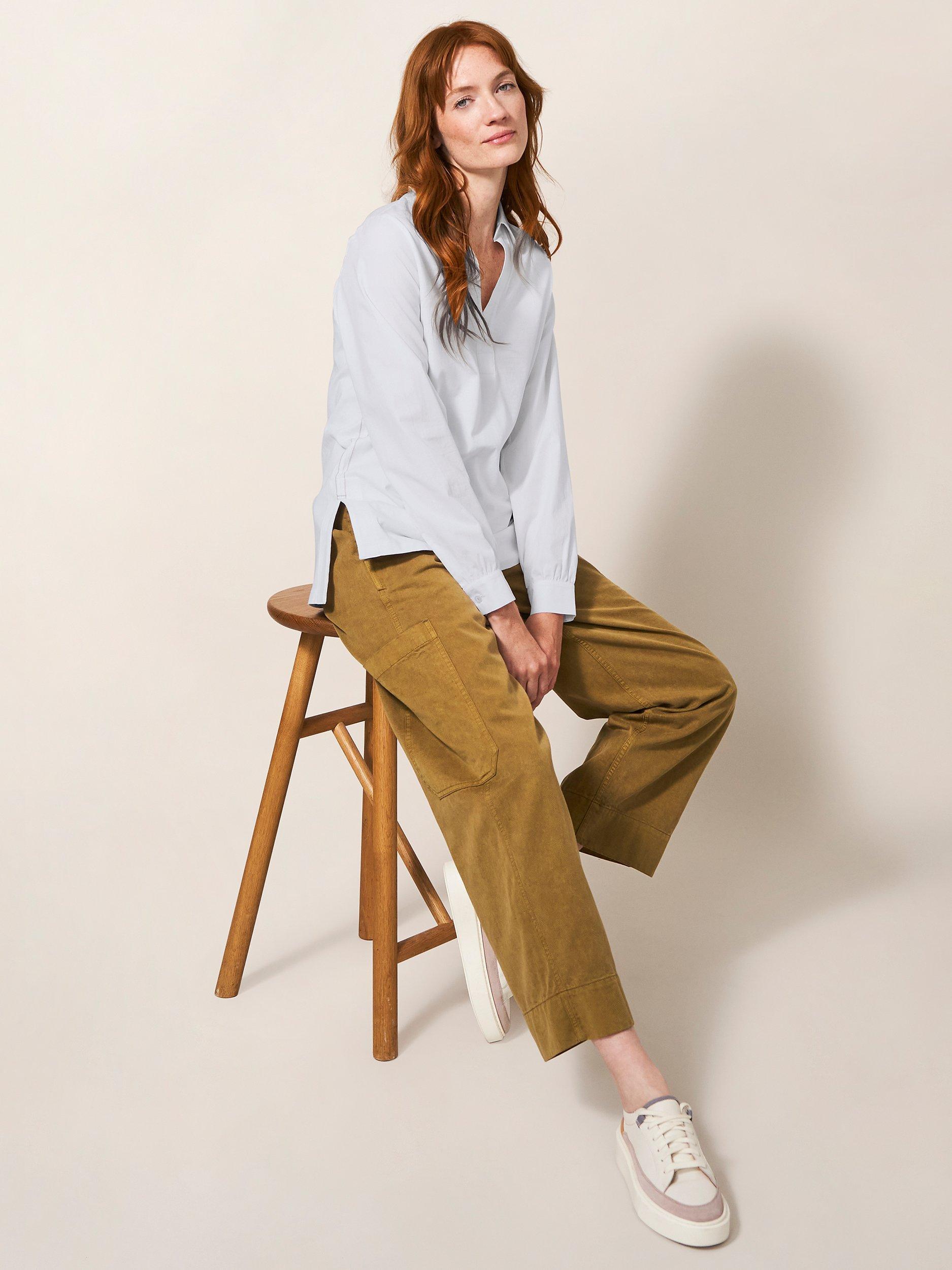 White Stuff Fran Cotton Shirt, White