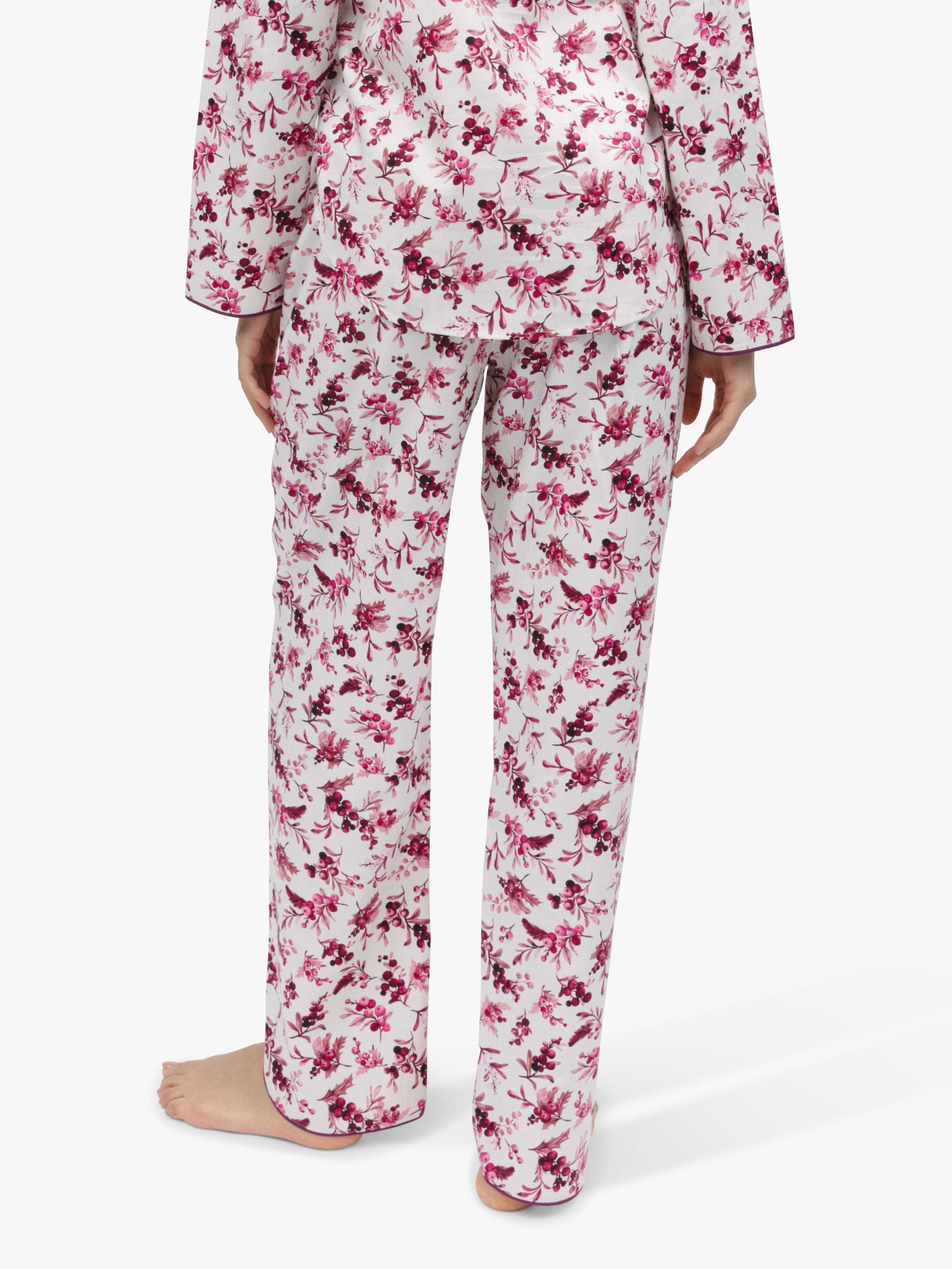 Product image 2 of 4, which shows Cyberjammies Berry Print Pyjama Bottoms, Cream, 18