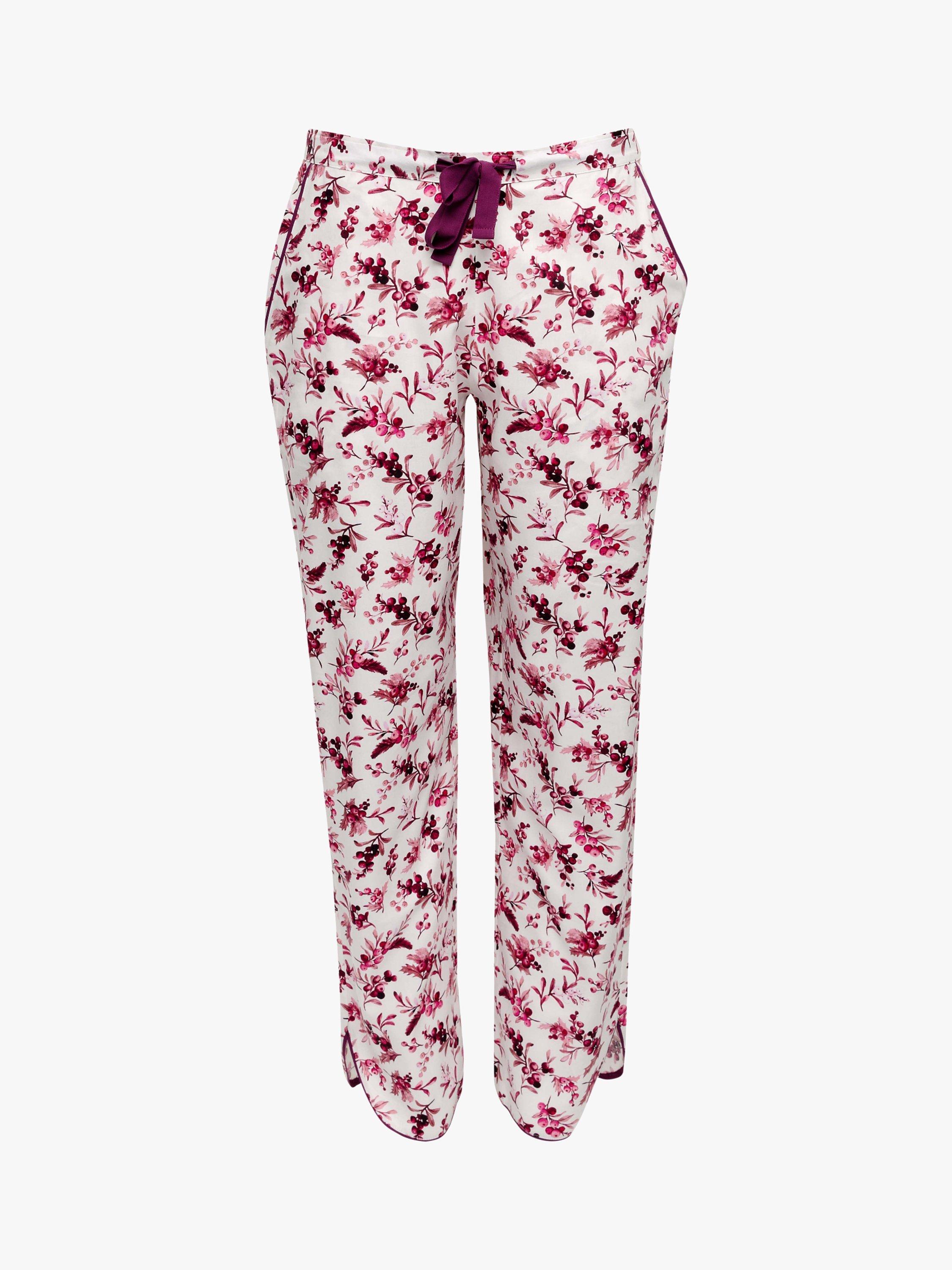 Product image 3 of 4, which shows Cyberjammies Berry Print Pyjama Bottoms, Cream, 18