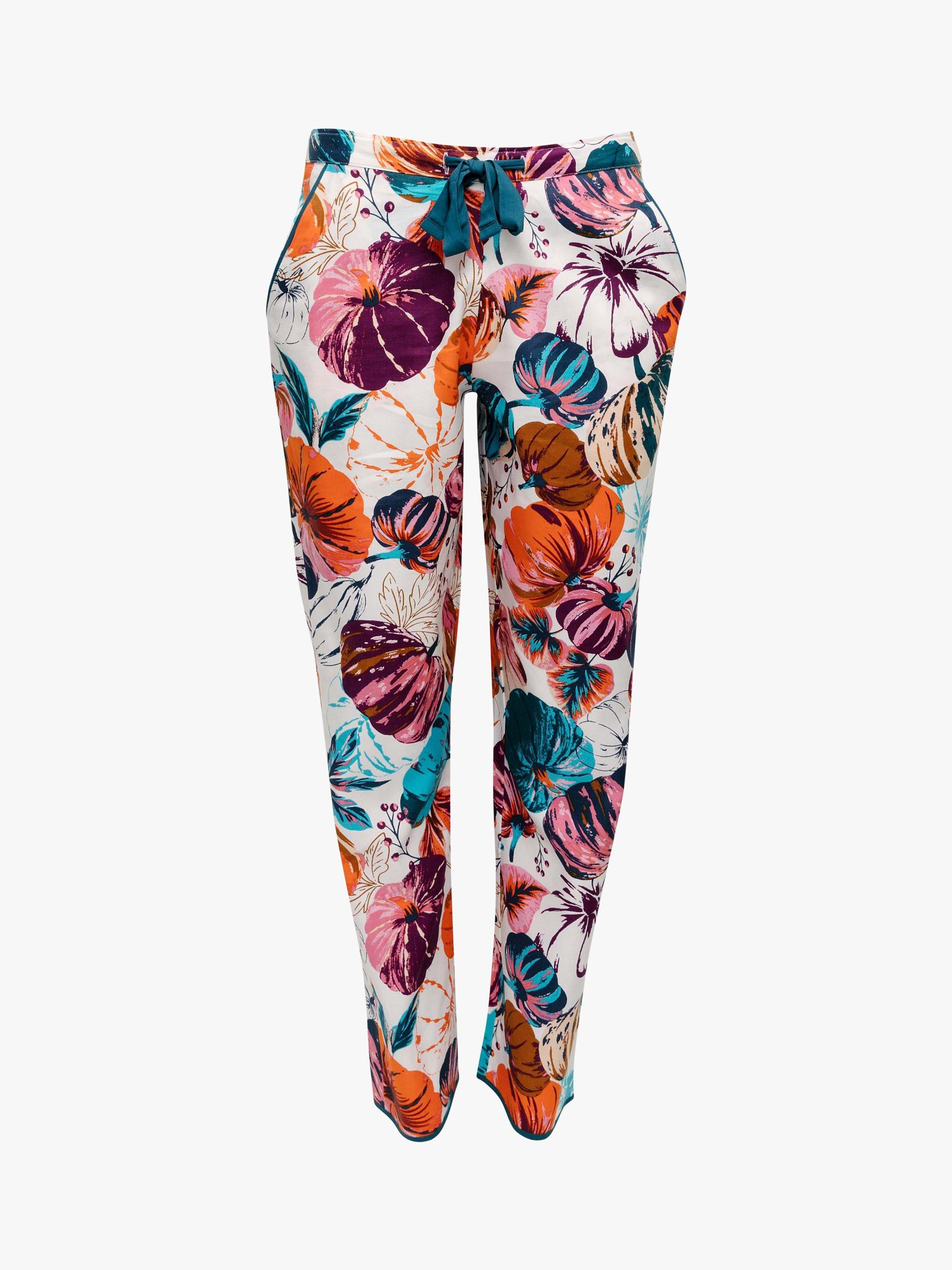 Product image 3 of 4, which shows Cyberjammies Pumpkin Print Pyjama Bottoms, Cream Mix, 14