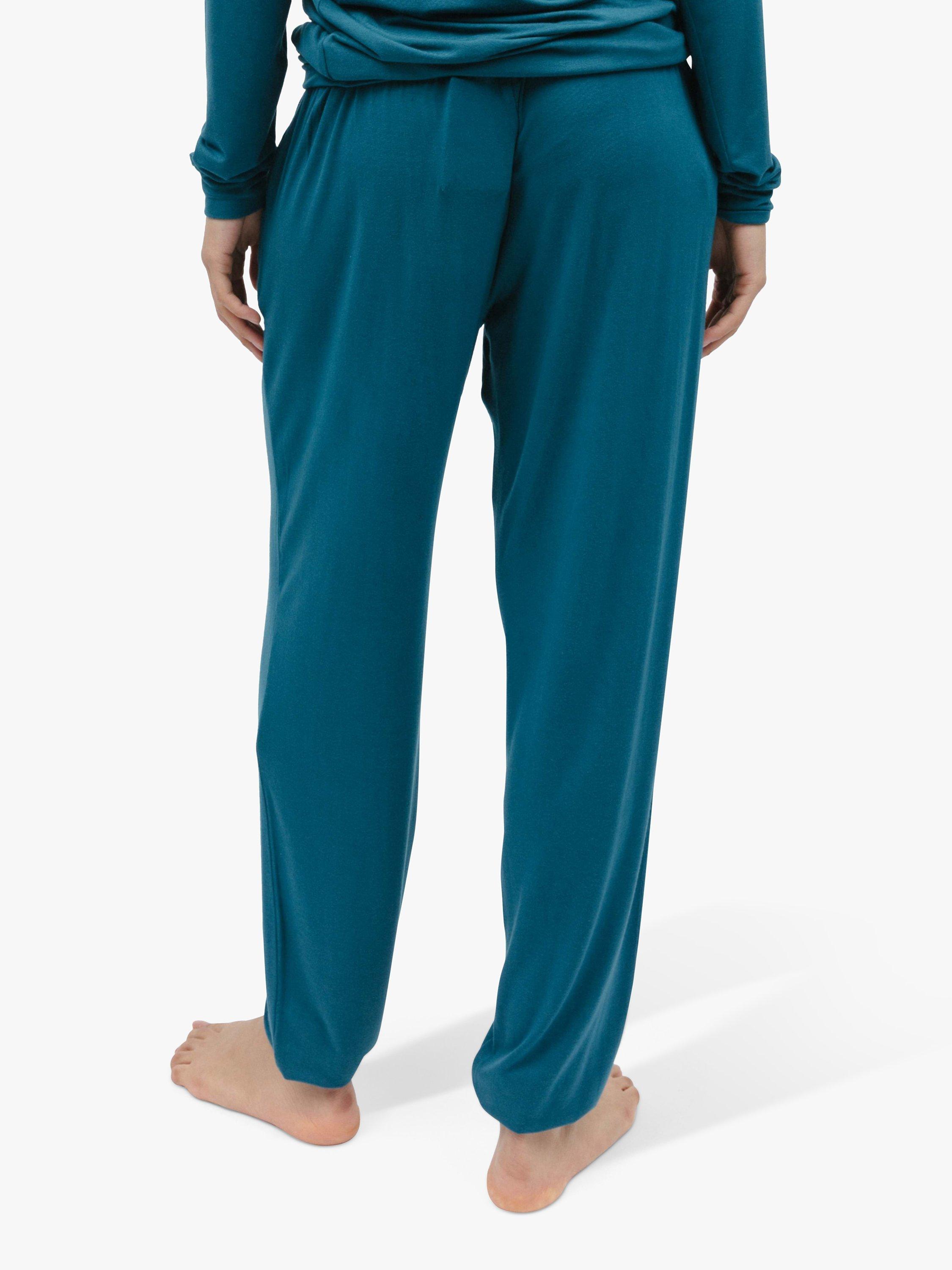 Product image 2 of 4, which shows Cyberjammies Maple Knit Plain Pyjama Bottoms, Teal, 20