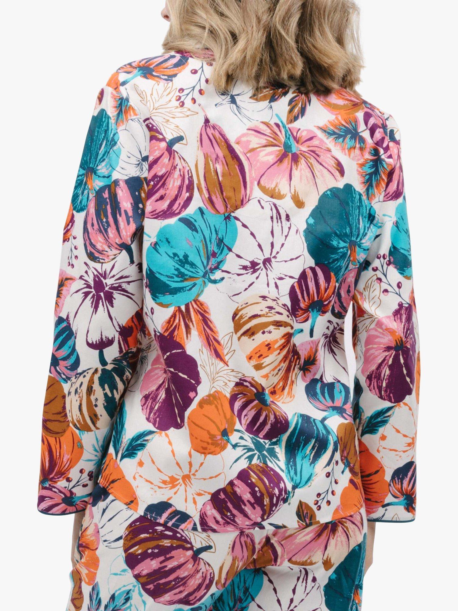 Product image 2 of 4, which shows Cyberjammies Pumpkin Print Pyjama Top, Cream Mix, 20
