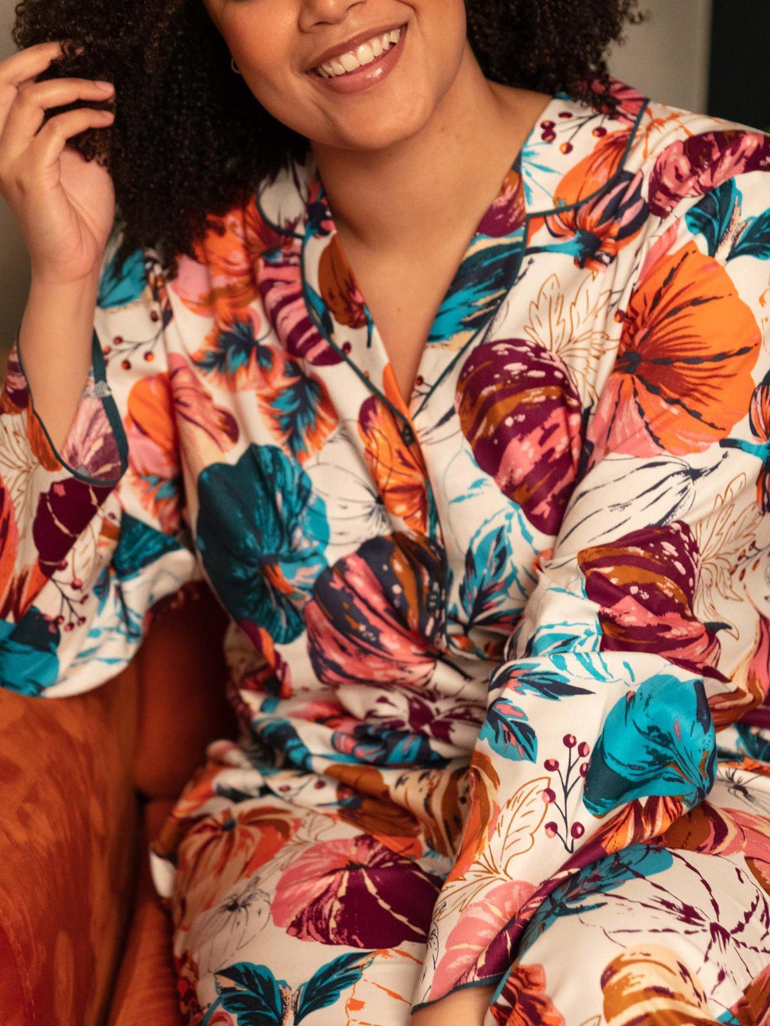Product image 4 of 4, which shows Cyberjammies Pumpkin Print Pyjama Top, Cream Mix, 20