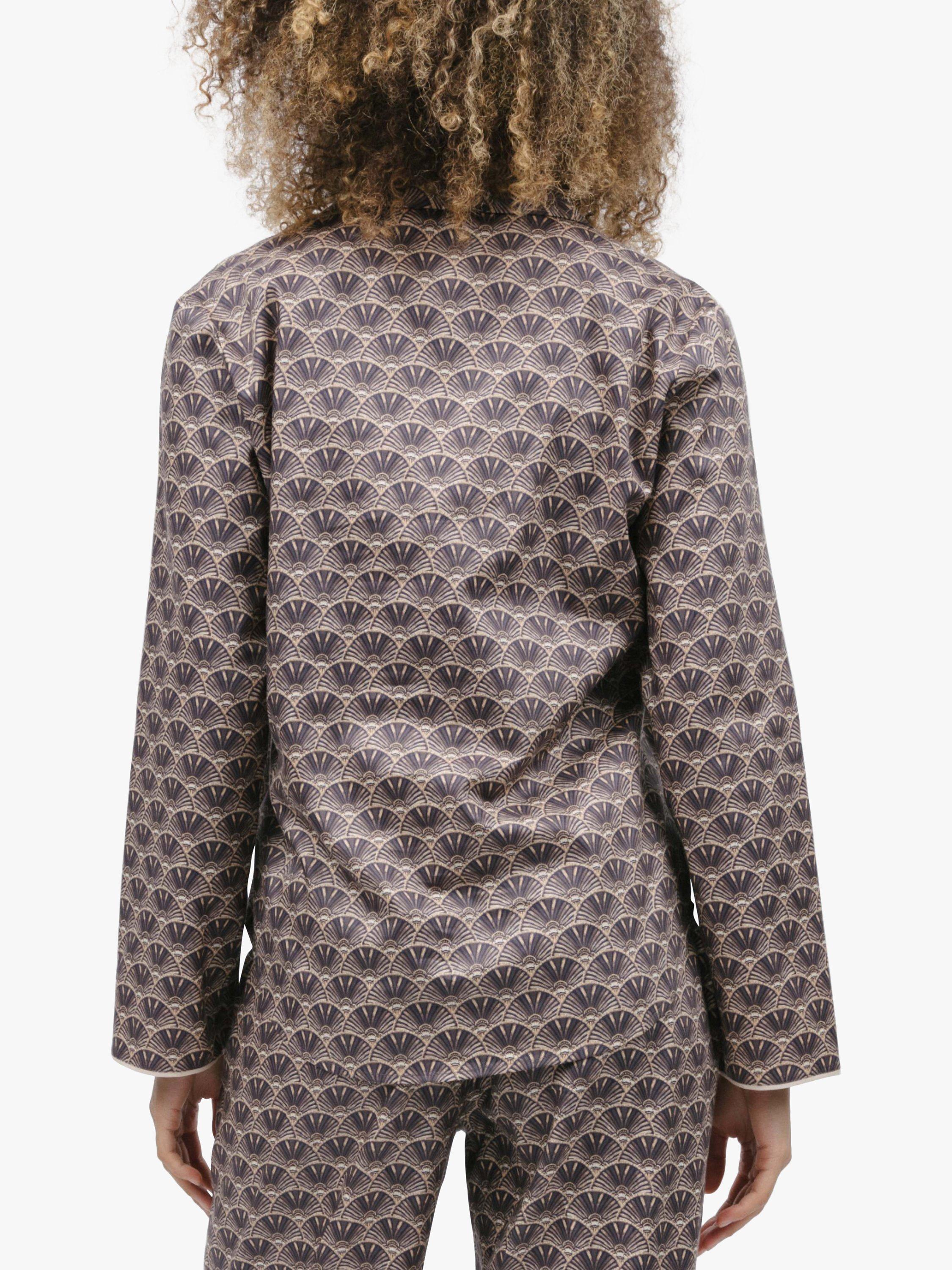 Product image 2 of 4, which shows Cyberjammies Geo Print Pyjama Top, Brown, 8