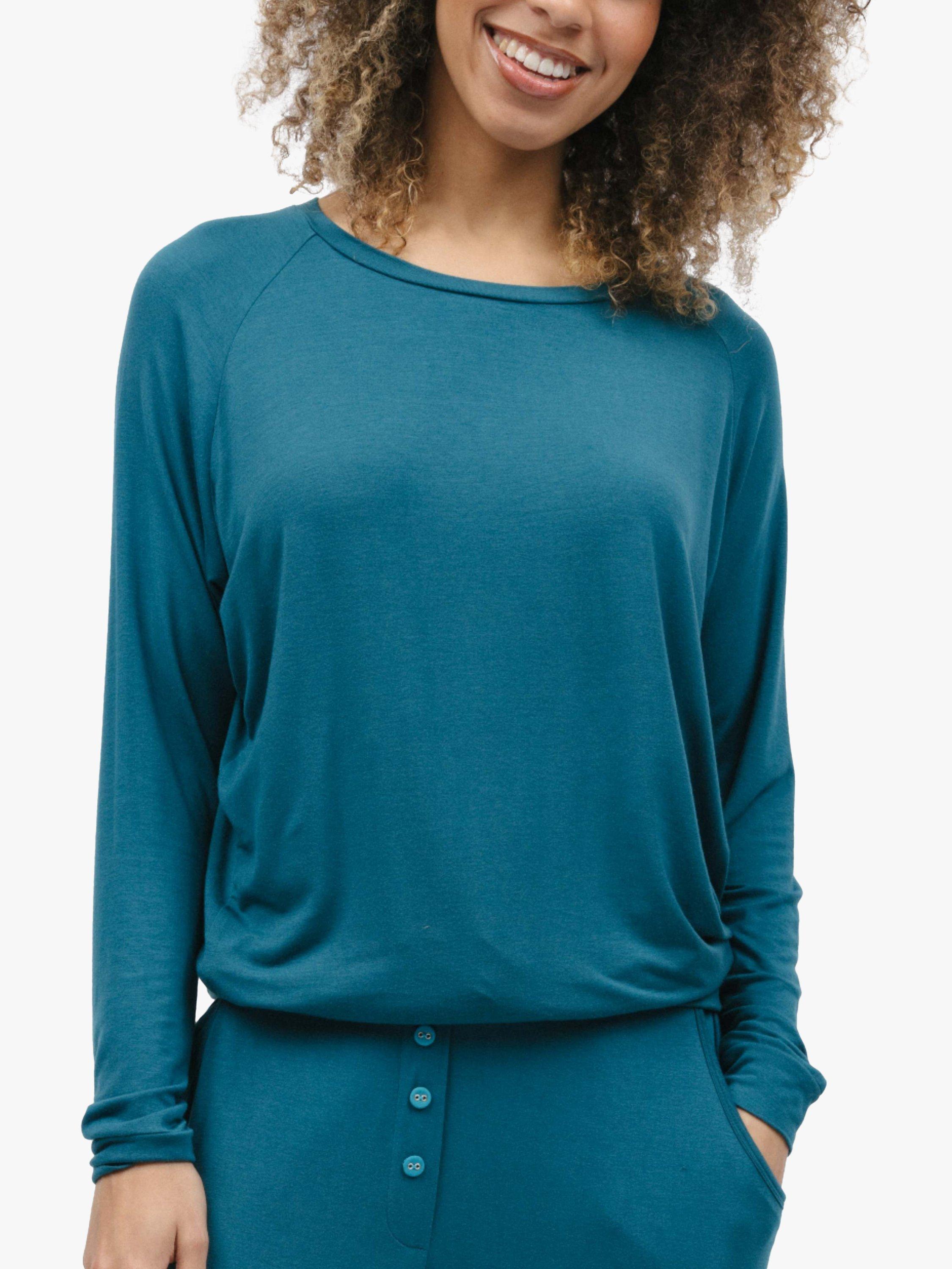 Product image 1 of 4, which shows Cyberjammies Long Sleeve Knit Slouch Top, Teal, 8