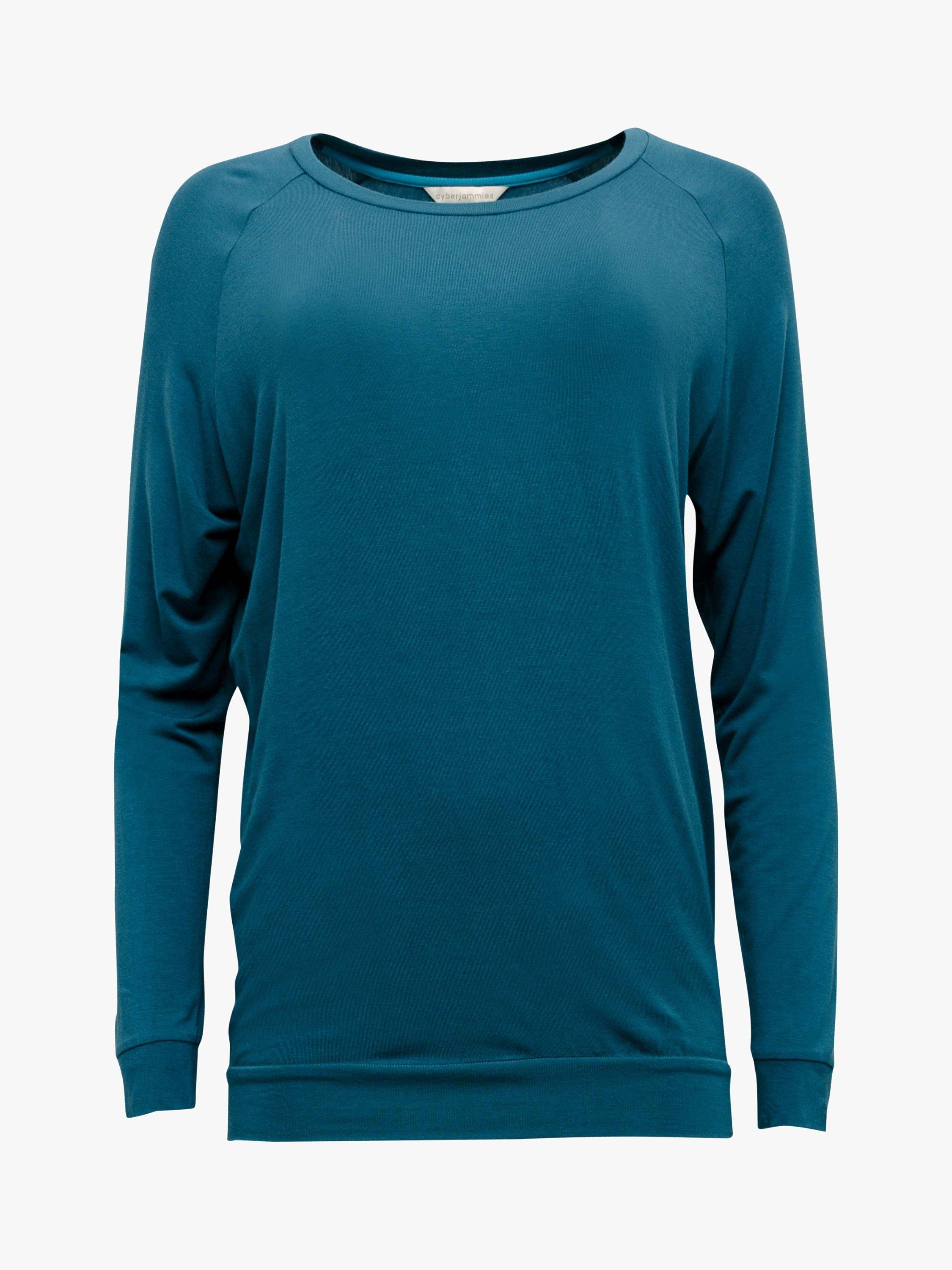 Product image 3 of 4, which shows Cyberjammies Long Sleeve Knit Slouch Top, Teal, 8