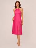 Adrianna Papell Satin Crepe Halterneck Dress