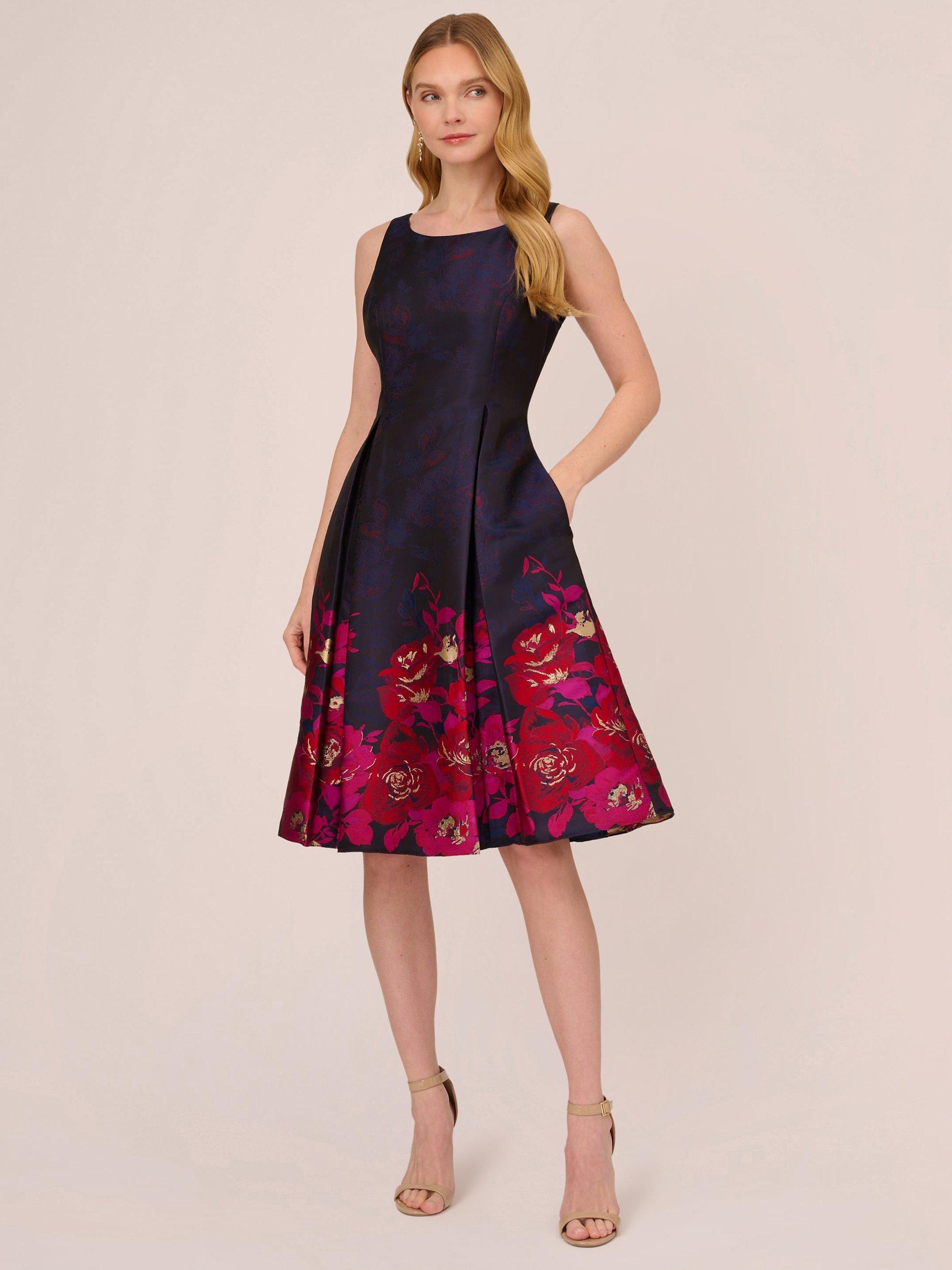 Adrianna papell floral jacquard dress hotsell