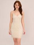 Adrianna Papell Beaded Mini Dress, Ivory/Pearl