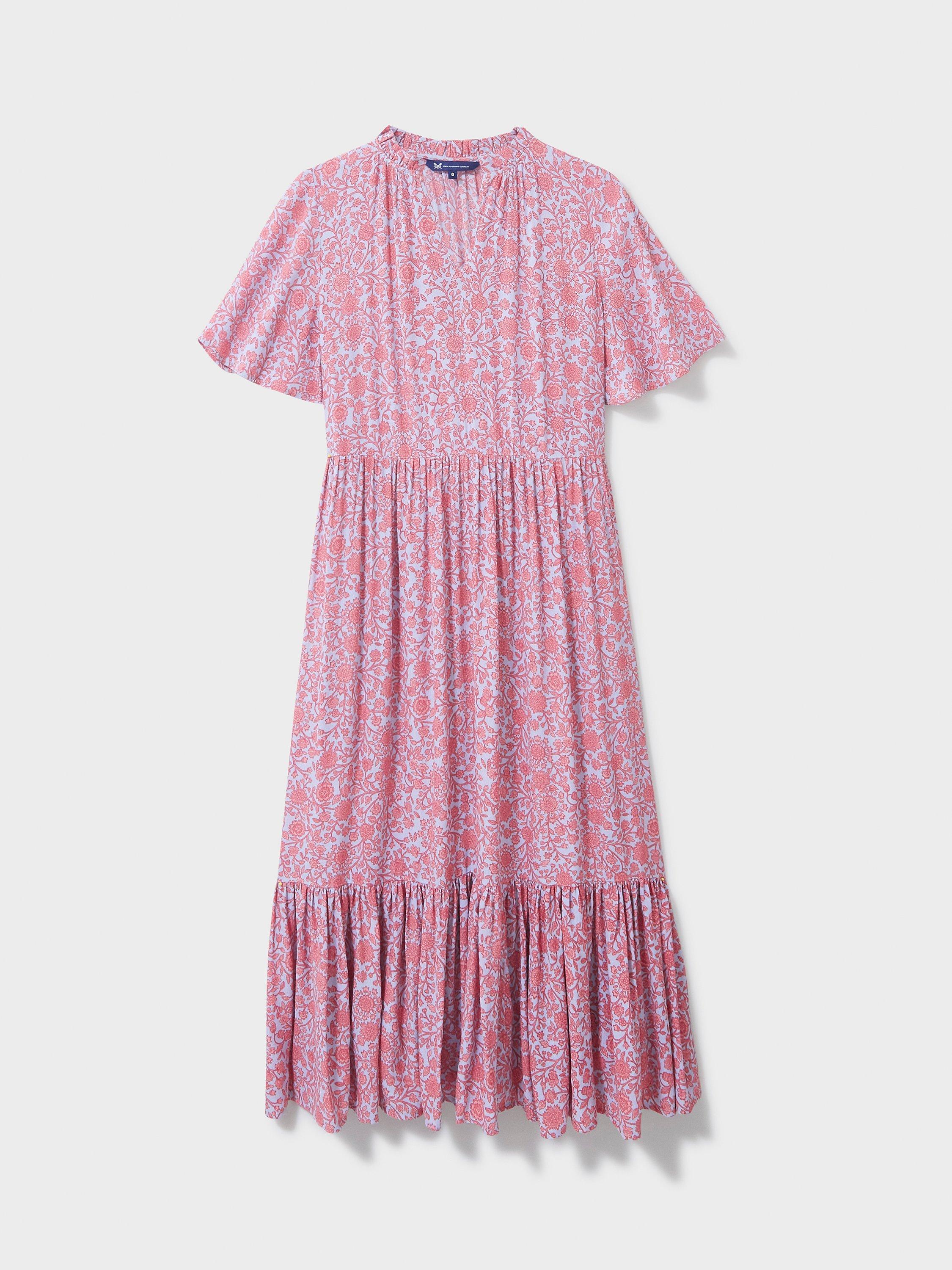 Product image 6 of 6, which shows Crew Clothing Eva Floral Bloom Dress, Multi/Pink, 8
