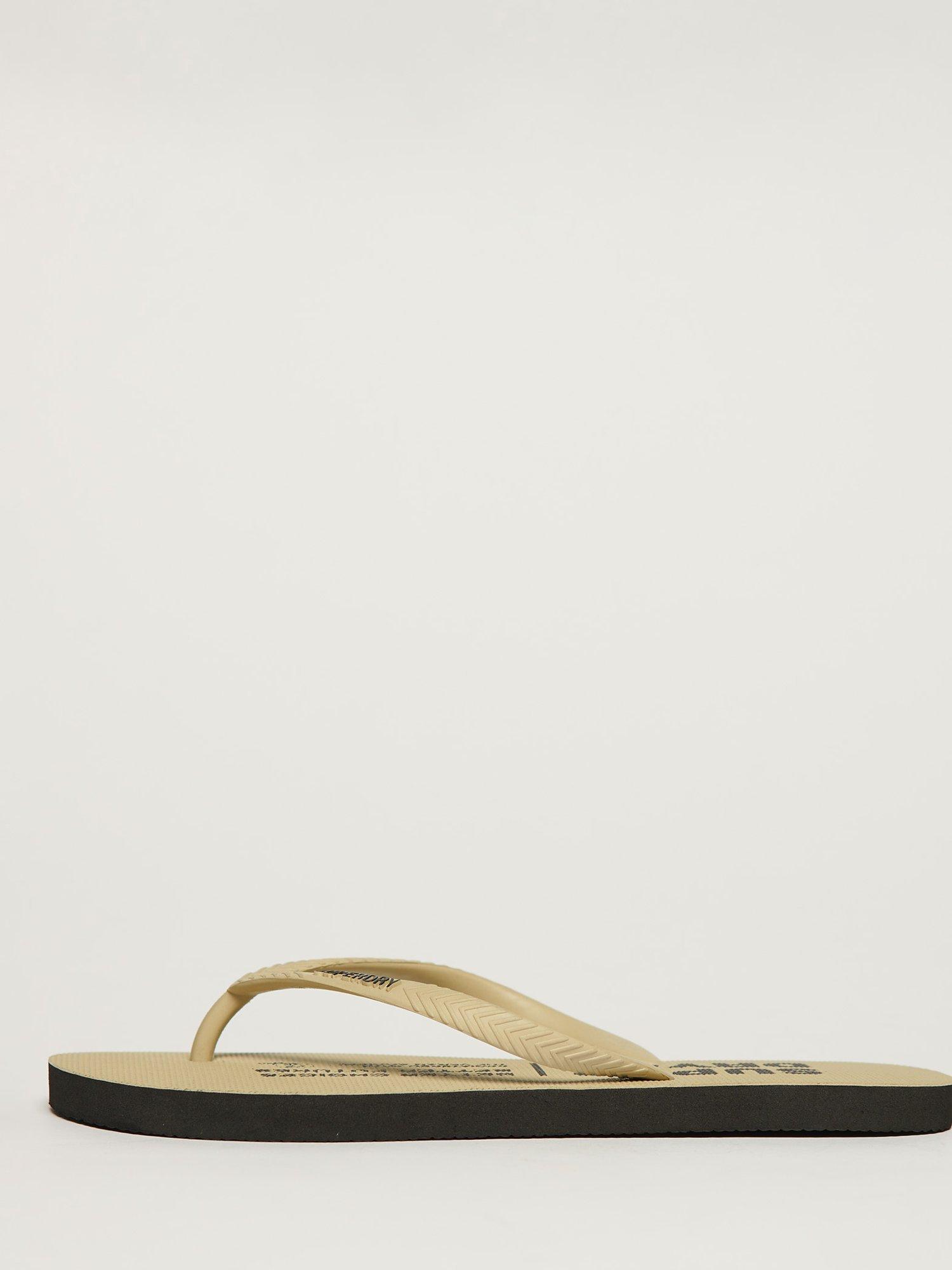 Superdry Vintage Vegan Flip Flops, Stone Wash, S