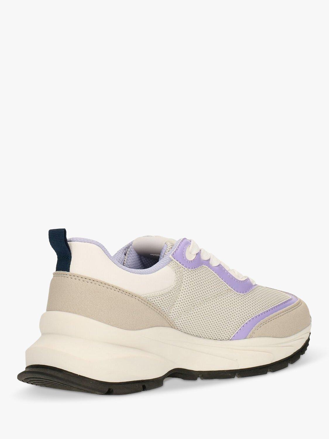Product image 4 of 4, which shows Gap Kids' Aurora Lace Up Trainers, Grey/Lavender, 3