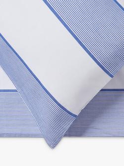 Jasper Conran London Pinstripe Jacquard Duvet Cover Set - view 2, Blue/White