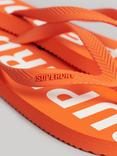 Superdry Code Core Sport Flip Flops, Orange/Optic