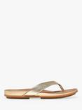 FitFlop Gracie Leather Flip Flops, Platino