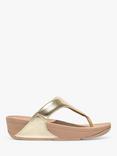 FitFlop Lulu Leather Flip Flops, Platino