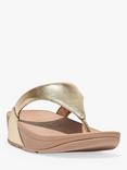 FitFlop Lulu Leather Flip Flops, Platino