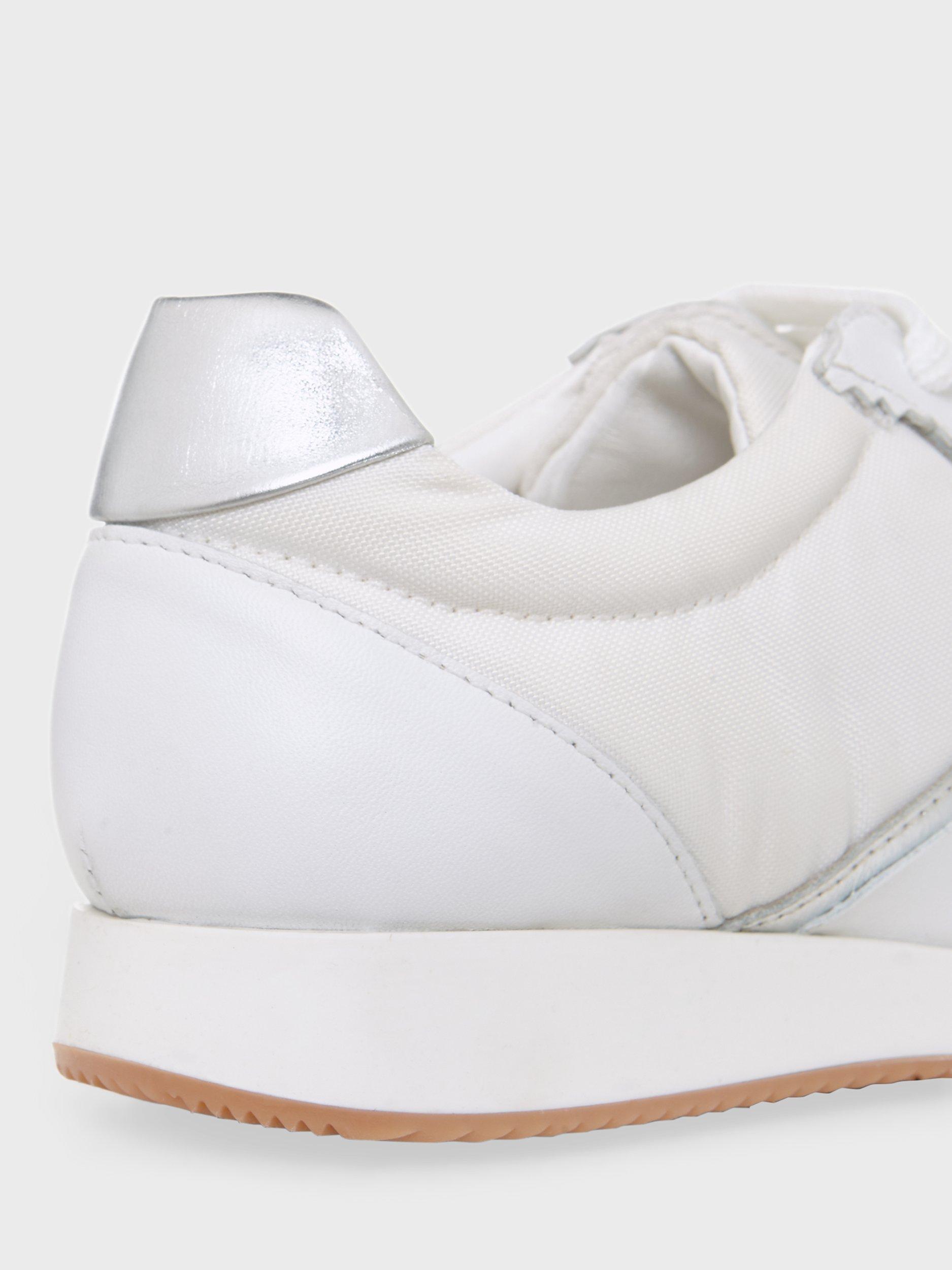 Product image 5 of 6, which shows Hobbs Mara Leather Trainers, White, 3