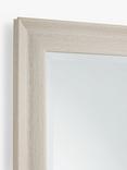 John Lewis Oakham Rectangular Wood Frame Wall Mirror, Greywash Woodgrain