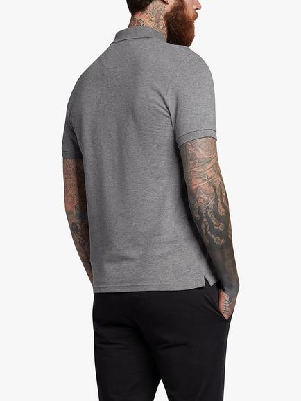 Lyle & Scott Short Sleeve Polo Shirt - view 2, Grey Marl