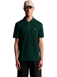 Lyle & Scott Short Sleeve Polo Shirt, Dark Green