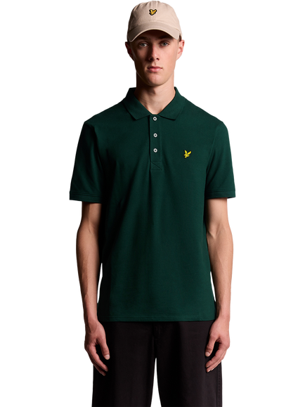 Lyle & Scott Short Sleeve Polo Shirt, Dark Green