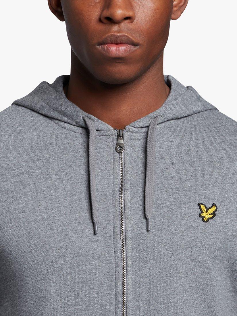 Product image 5 of 5, which shows Lyle & Scott Zip Through Hoodie, Grey Marl, L