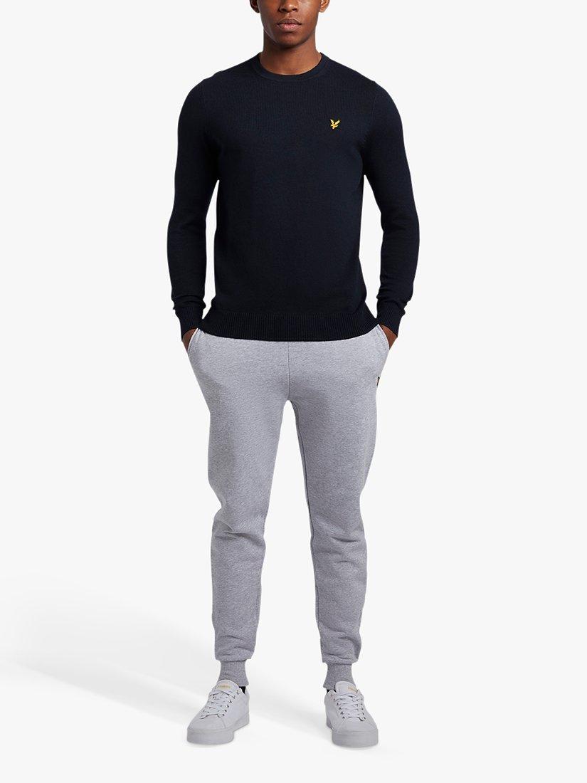 Product image 4 of 5, which shows Lyle & Scott Crew Neck Merino Wool Blend Jumper, Dark Navy, XS
