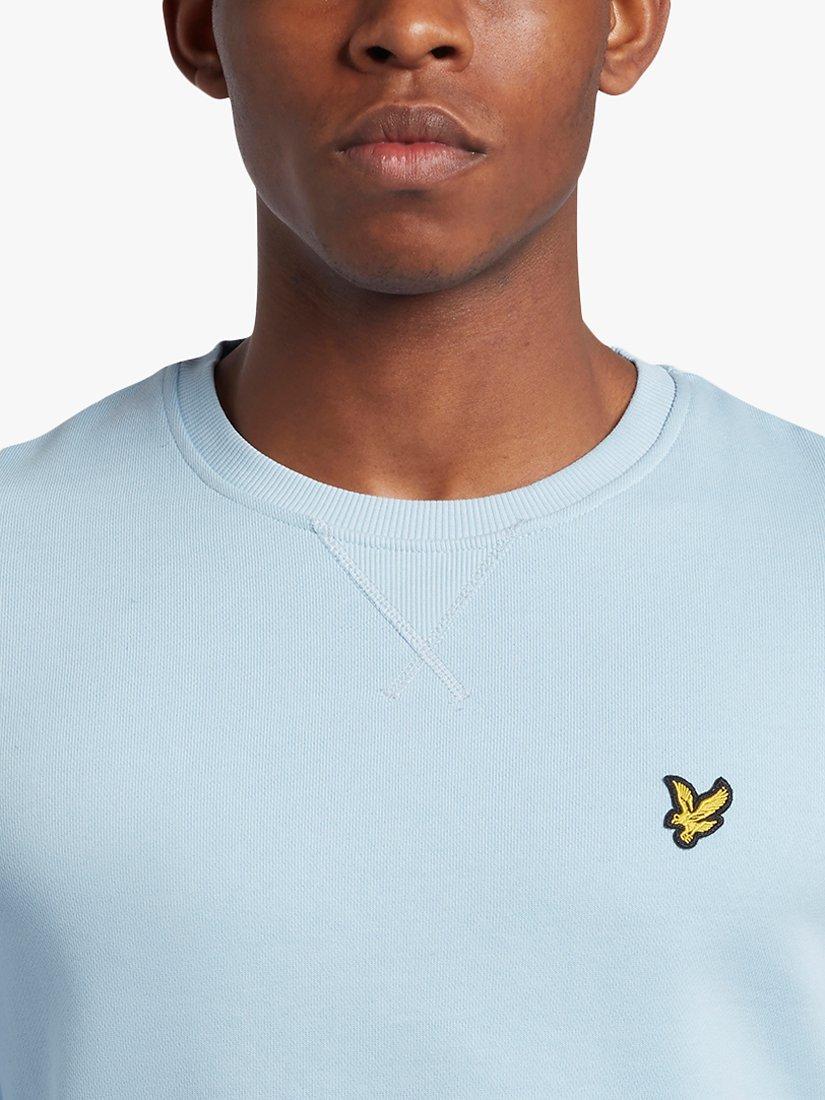 Product image 5 of 5, which shows Lyle & Scott Crew Neck Logo Sweatshirt, Light Blue, L